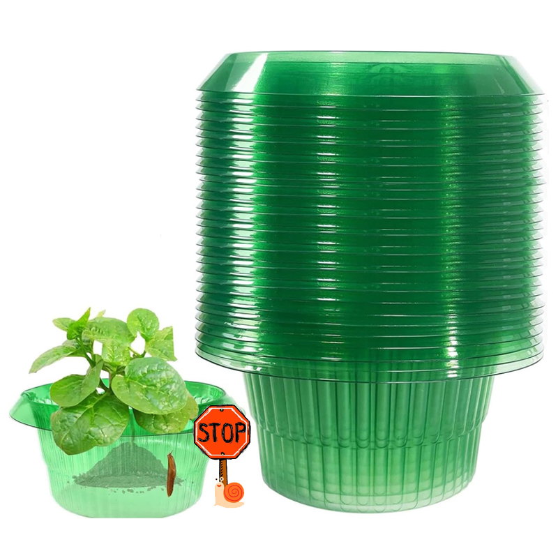 Vegetable Transplanter - 5-25 PCS พืช Slug ป้องกันแหวนสีเขียว Planter