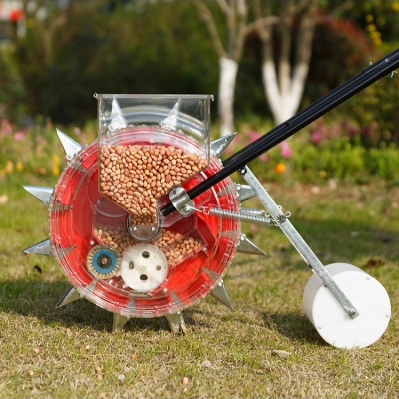 Vegetable Transplanter - เครื่องหว่านเมล็ดแบบมือผลักอเนกประสงค์ - เครื่องหว่านเมล็ดขนาดเล็กสำหรับข้าวโพด ถั่วลิสง ถั่วเหลือง และผัก
