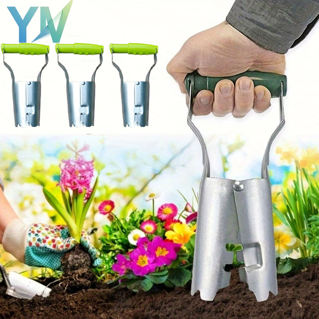 Vegetable Transplanter - เครื่องปลูกต้นกล้าแบบมือถือ 1-5 ชิ้น สำหรับเจาะหลุม ปลูกดอกไม้ ปลูกผัก