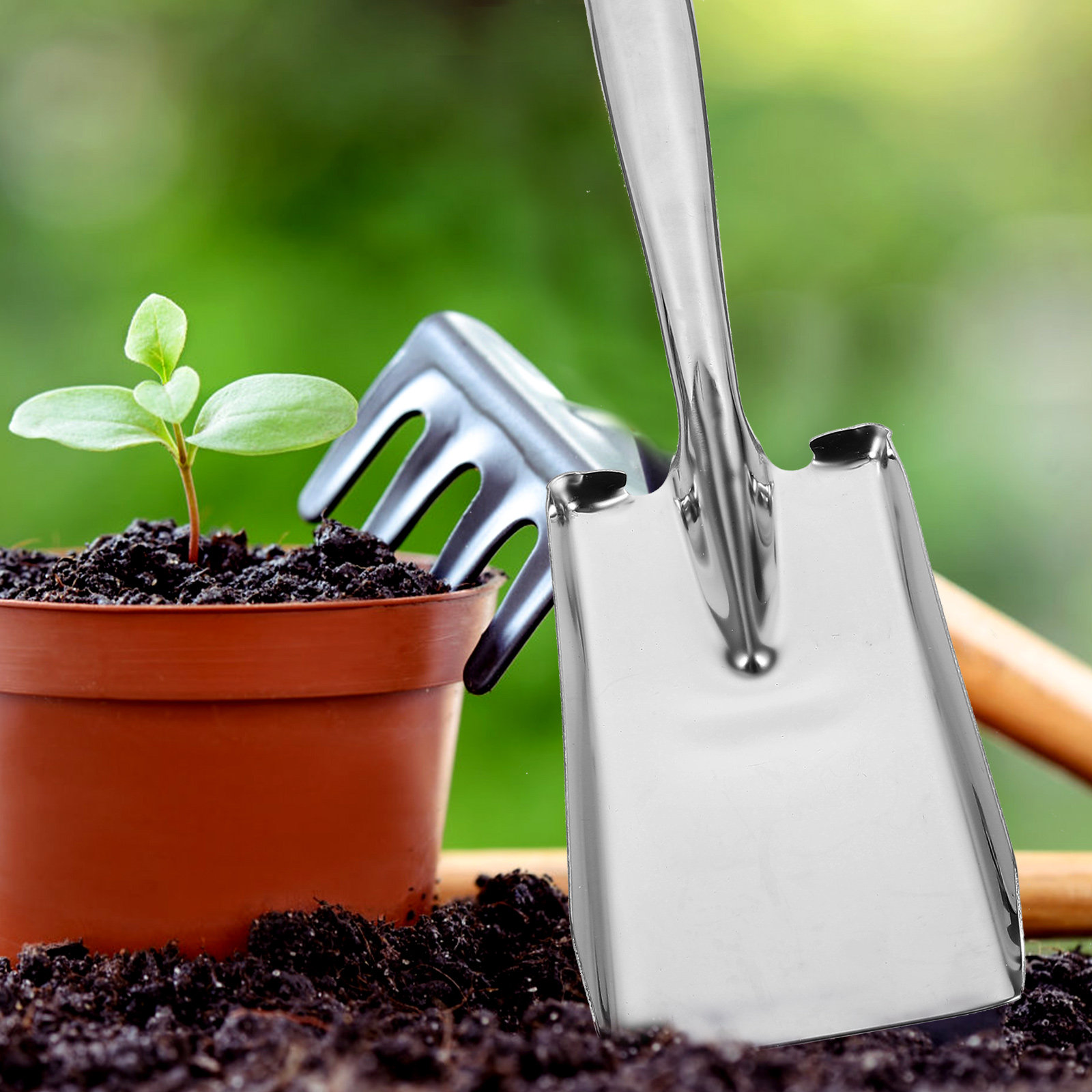 พลั่วสแตนเลสหนาพิเศษ อเนกประสง - Vegetable Transplanter บทวิจารณ์และราคา